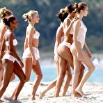 Fourth pic of VS Angels Heat Up the Beach in White Lingerie