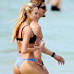 First pic of Candice Swanepoel sexy in bikini at Miami Beach