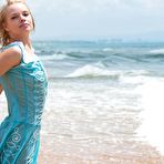 Fourth pic of Alluring creamy blonde chick Feeona A takes a dip in the ocean and shows her bod