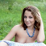 Third pic of Nikia A is a sight of pure beauty as she gets nude in the meadow and teases with her slit