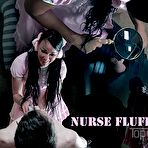 Fourth pic of SexPreviews - London River femdom nurse playing with bound submissive Slave Fluffy