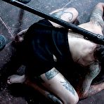 Third pic of SexPreviews - Henna Hex tattoo babe with the joy of suffering in metal bondage in dungeon