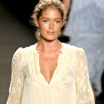 Fourth pic of Doutzen Kroes sexy and see through runway shots