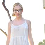 Second pic of Beautiful blonde doll Samantha Rone demonstrates her passion for outdoor masturbation