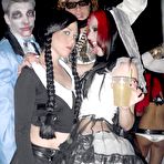 Fourth pic of Steamy gothic party with horny Dawn Avril as a bride playing around and having her tits kissed