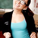 First pic of Harsh schoolgirl in glasses Remy Lacroix uncovering her captivating.. at Teenage Pussy Pic