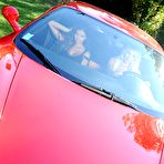 First pic of Danielle Maye, Krystal Webb in Foot frenzy on a Ferrari!