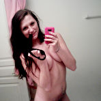 Second pic of Freckles gets in her bathroom with her phone and takes more and more revealing selfies