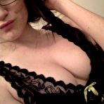 Second pic of Kinky brunette chick Freckles gets her big boobs bouncing on the self shot pics