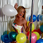 First pic of Playful blonde hottie Meet Madden shows her balloons in front of the camera