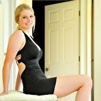 First pic of Summer FTV is an elegant teen blonde and she is slipping out of her tight black dress