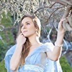 First pic of Ukrainian born beauty Dana P mesmerizes with her blue eyes and poses outdoors in lingerie.