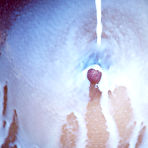 Third pic of Splashing Milk Outdoors by Errotica Archives | Erotic Beauties