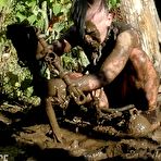 Third pic of SexPreviews - Abigail Annalee is metal bound outdoors and stuck in the mud