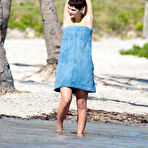 Fourth pic of Pixie Geldof topless photoshoot on the beach