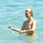 Fourth pic of Pixie Geldof caught topless on the beach i n Ibiza