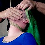 Third pic of SexPreviews - Paige Pierce is bound in rope and clamped with toying in dungeon