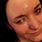 Fourth pic of Amateur girlfriend taking cock and cum facials