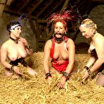 Fourth pic of Bimba Sawacco, Peggy Sue, Susi M, Lady Marlen and Lady K in nice lezdom scene in the barn