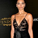 First pic of Shanina Shaik in see through dress in Paris