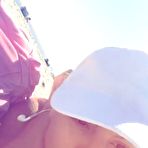 First pic of Alexandra Stan topless enjoys a sunny day on the beach