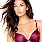 Third pic of Lily Aldridge in lingeries and braless