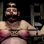 Third pic of SexPreviews - Rose Redde is bound with naked tits clamped and mouth toyed by master James