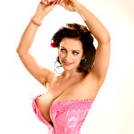 Third pic of Denise Milani Teases With her 32DDDs in a Pink Corset