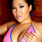 Second pic of London Keyes Busty Japanese Hottie Steams Up Sauna Pictures Gallery for Penthouse