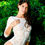 First pic of Yasmina A Strips off her White Lace Bodysuit