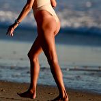 Third pic of Alessandra Ambrosio in swimsuit on a beach in Malibu