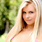 Second pic of Casey Parker Petite Blonde Loses her Striped Teeny Bikini