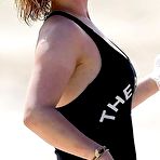 First pic of Hayden Panettiere in black swimsuit at a beach in Barbados