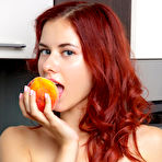 Third pic of Pearl Ami Cute Redhead in the Kitchen