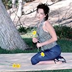 First pic of Claudia Atkins: Claudia Atkins smells a flower.... - Babes and Pornstars