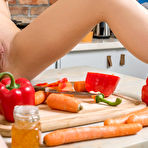 Third pic of Magnificent young cutie takes off her get-up and poses in the kitchen - aMetart.com