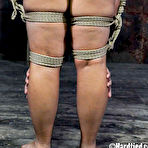 Second pic of SexPreviews - Sammi Sui busty is dungeon tied in rope for spanking and toying to become a pain sub