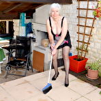 First pic of British granny masturbating in her garden