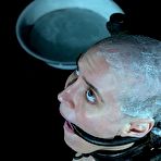 Third pic of SexPreviews - Sierra Cirque is bound in cage and toyed her head shaved bald