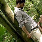 Second pic of Sophia Laure makes love to her man after a romantic walk in the forest