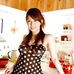 First pic of Stunning asian babe with big tits Ai Sayama stripping in the kitchen at New Sex Pics