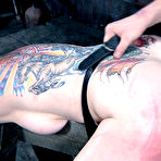 Fourth pic of SexPreviews - Niki Nymph busty blonde is dungeon metal bound and made to squirt by maledom