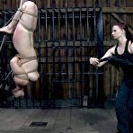 First pic of SexPreviews - Claire Adams lezdom dungeon spanks her busty rope bound Sister Dee