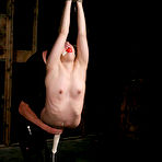 Third pic of Flexible long legged slave girl Olivia Owens gets roped and suspended in the dark