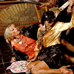 Third pic of Anita Queen, Sara and Bianca get all wet and messy in the middle of the restaurant