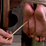 Fourth pic of SexPreviews - Sarah Jane Ceylon sexy blonde is bound in rope for spanking by maledom