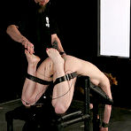 Third pic of Restrained natural redhead Allison Wyte gets her snatch vibrated among other ways of punishment