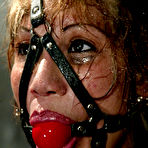 Second pic of Big racked oriental slave woman Ava Devine gets her holes punished before water bondage