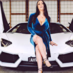 First pic of Angela White Blue Suede Dress - FoxHQ
