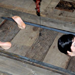 Fourth pic of SexPreviews - Cherry Torn kinky babe is bound in different positions in dark dungeon